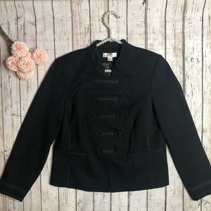 Kenar Black Cropped Military Style Jacket • Size L